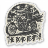Das Road Reaper Skeleton Biker Aufkleber | Dark Ch (Vorderseite)