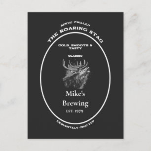 Das Roaring Stag Vintage Apotheke Personalisiert Postkarte