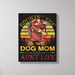 Das Rocken der Hunde Mama Tante Lebensgeschenk für Leinwanddruck