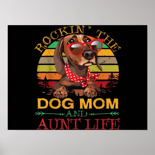 Das Rocken der Hunde Mama Tante Lebensgeschenk für Poster (Vorne)