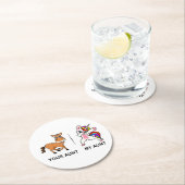 Das Rocken der Hunde Mama Tante Lebensgeschenk für Runder Pappuntersetzer (Vor Ort)