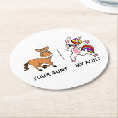 Das Rocken der Hunde Mama Tante Lebensgeschenk für Runder Pappuntersetzer (Angewinkelt)