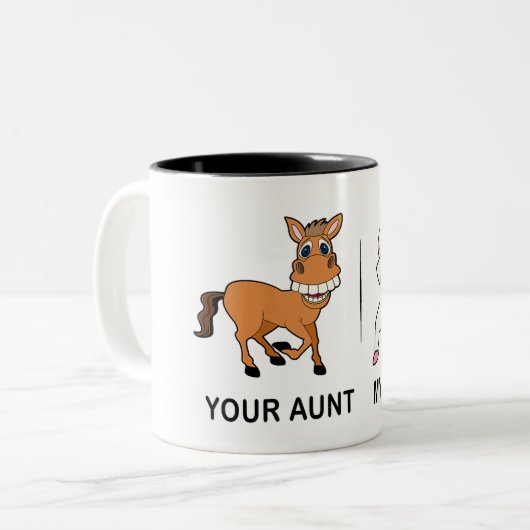 Das Rocken der Hunde Mama Tante Lebensgeschenk für Zweifarbige Tasse (Vorderseite Links)