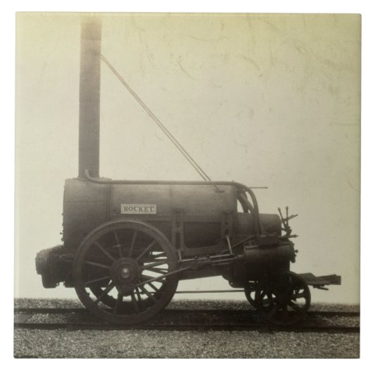 Das "Rocket" entwarf durch George Stephenson Fliese (Vorderseite)