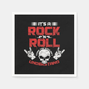 Das Rock'n'Roll Thing Rock Music Gitarrist Bass Serviette