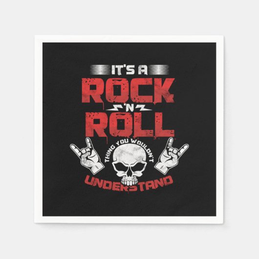 Das Rock'n'Roll Thing Rock Music Gitarrist Bass Serviette (Vorderseite)