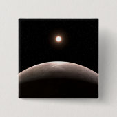 Das Rocky Exoplanet Lhs 475 B und sein Host Star. Button (Vorderseite)