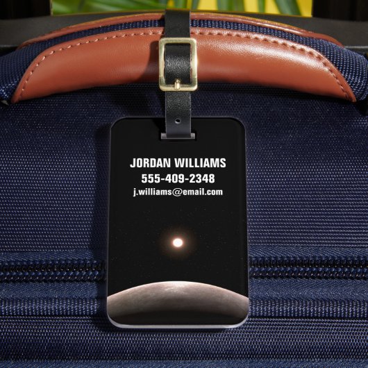 Das Rocky Exoplanet Lhs 475 B und sein Host Star. Gepäckanhänger (Vorderseite Insitu 2)