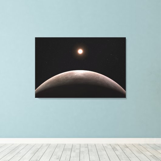 Das Rocky Exoplanet Lhs 475 B und sein Host Star. Leinwanddruck (Insitu (Holzboden))