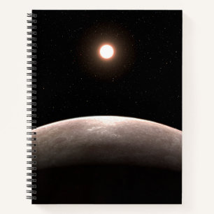 Das Rocky Exoplanet Lhs 475 B und sein Host Star. Notizblock