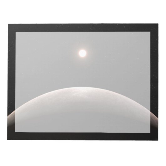 Das Rocky Exoplanet Lhs 475 B und sein Host Star. Notizblock (Vorderseite)