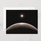 Das Rocky Exoplanet Lhs 475 B und sein Host Star. Postkarte (Vorne/Hinten)