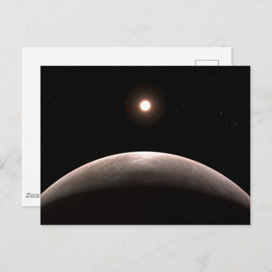 Das Rocky Exoplanet Lhs 475 B und sein Host Star. Postkarte (Vorne/Hinten)