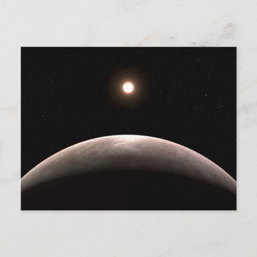 Das Rocky Exoplanet Lhs 475 B und sein Host Star. Postkarte (Vorderseite)