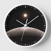 Das Rocky Exoplanet Lhs 475 B und sein Host Star. Uhr (Vorderseite)