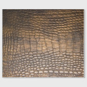 Das rokodile Leder. Hintergrund für braunes Leder Geschenkpapier (Flach)