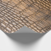 Das rokodile Leder. Hintergrund für braunes Leder Geschenkpapier (Ecke)