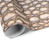Das rokodile Leder. Hintergrund für braunes Leder Geschenkpapier (Rolleneckpunkt)