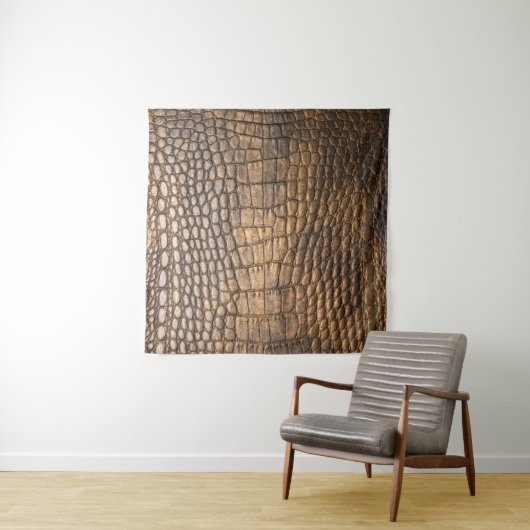 Das rokodile Leder. Hintergrund für braunes Leder Wandteppich (Beispiel (Horizontal))