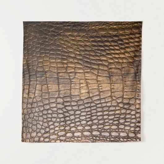 Das rokodile Leder. Hintergrund für braunes Leder  Wandteppich (Vorderseite)