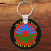 Das Romani Wheel dreht sich für immer Schlüsselanh Schlüsselanhänger (Rückseite)