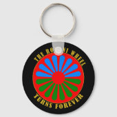 Das Romani Wheel dreht sich für immer Schlüsselanh Schlüsselanhänger (Rückseite)