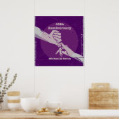 Das romantische Ehepaar Customiz hält Händchen Poster (Küche)