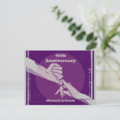 Das romantische Ehepaar Customiz hält Händchen Postkarte (Stehend Vorderseite)