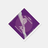 Das romantische Ehepaar Customiz hält Händchen Serviette (Ecke)