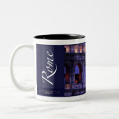 Das römische Colosseum Zweifarbige Tasse (Links)