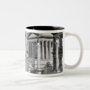 Das römische Forum des Altertums Zweifarbige Tasse