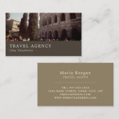 Das römische Kolosseum, Travel Agent Business Card Visitenkarte (Vorne/Hinten)