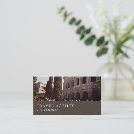 Das römische Kolosseum, Travel Agent Business Card Visitenkarte (Stehend Vorderseite)