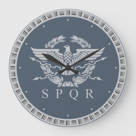 Das Römische Reich Emblem Wall Clock. Große Wanduhr (Vorderseite)