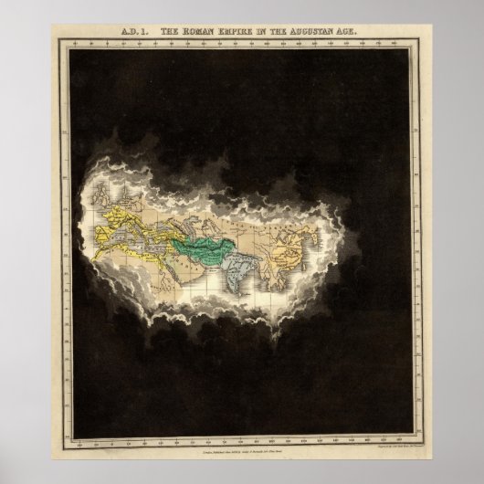 Das Römische Reich im Augustiner Zeitalter 1 n. Ch Poster (Vorne)