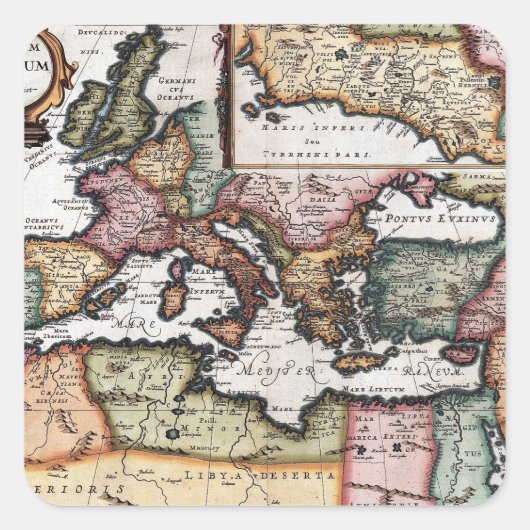 Das Römische Reich Quadratischer Aufkleber (Vorderseite)