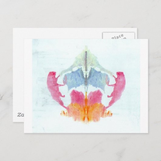 Das Rorschach-Prüffarben-Block-Plate-8-Tier Postkarte (Vorne/Hinten)