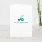 Das rosa Blumen Aquarell danken Ihnen Dankeskarte (Rückseite)