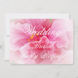 Das rosa Blumendesign ist meine Bridesmaid Einladung