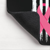 Das rosa Brustkrebs-Bewusstsein der USA Flag Pink Mousepad (Ecke)
