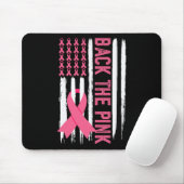 Das rosa Brustkrebs-Bewusstsein der USA Flag Pink Mousepad (Mit Mouse)