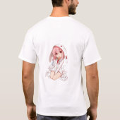 Das rosa Bunny-Mädchen T-Shirt (Rückseite)