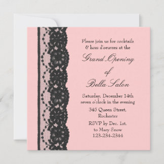 Das rosa Grand Opening French Lace Einladung