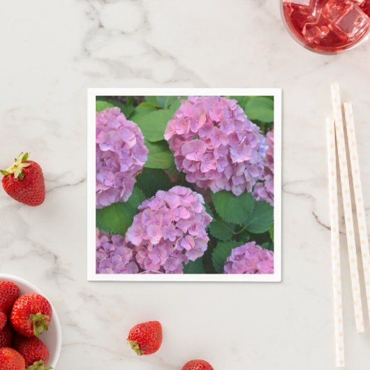Das rosa Hortensia-Hydrangea-Party Serviette (Beispiel)