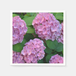 Das rosa Hortensia-Hydrangea-Party Serviette