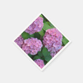 Das rosa Hortensia-Hydrangea-Party Serviette (Ecke)