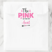 Das Rosa ist für das Brustkrebs-Bewusstsein meiner Runder Aufkleber (Tasche)