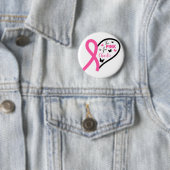 Das Rosa ist für das Brustkrebsbewusstsein Button (Beispiel)