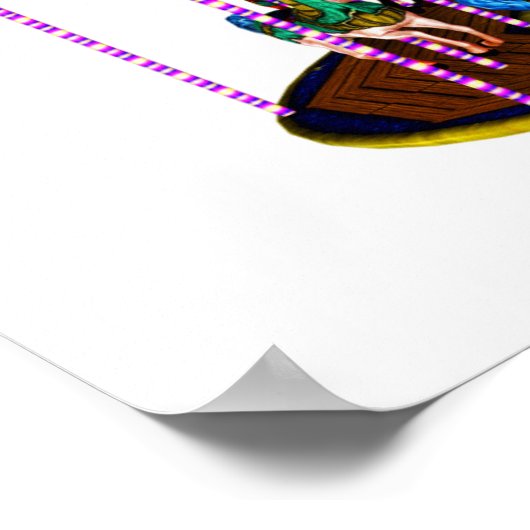 Das rosa Karussell Poster (Ecke)