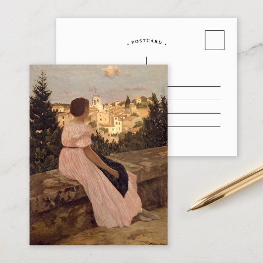Das rosa Kleid | Fré dé Bazille Postkarte